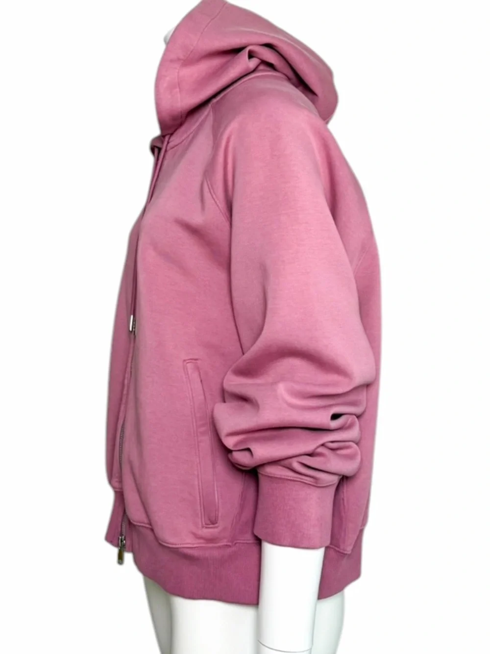Abercrombie YPB Neoknit Max Zip Hoodie Pink Oversized Fleece Jacket Large